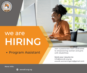 Job Advertisement: Program Assistant at Advocacy for Women with Disabilities Initiative (AWWDI)